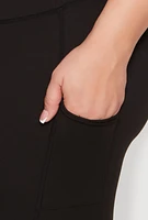Womens Plus Snatched High Waisted Cell Phone Pocket Leggings,