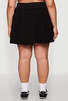 Womens Plus Pleated High Waisted Circle Skirt, 3X