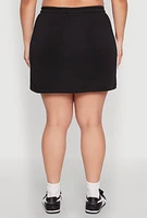 Womens Plus Contrast Trim Skort,