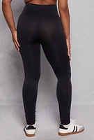 Womens Plus Acid Wash High Waist Leggings, 1X-2X