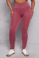 Womens Plus Acid Wash High Waist Leggings, 2X-3X