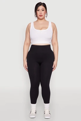 Womens Plus High Waisted Seamless Leggings,