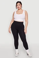 Womens Plus High Waisted Seamless Leggings,