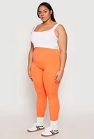 Womens Plus Side Laser Cut Seamless Leggings, 2X-3X