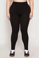 Womens Plus Size Seamless High Waisted Leggings, Black, Size 2X-3X