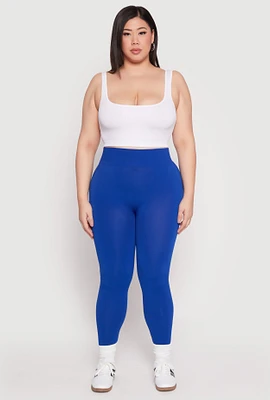 Womens Plus Seamless High Waisted Leggings,