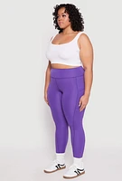 Womens Plus High Waist Side Pocket Leggings,