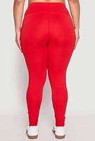 Womens Plus High Waist Side Pocket Leggings, 1X