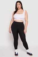 Womens Plus Seamless Cut Out Side Leggings,