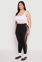 Womens Plus Seamless Cut Out Side Leggings,