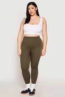 Womens Plus Seamless Cut Out Side Leggings,