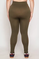Womens Plus Seamless Cut Out Side Leggings,
