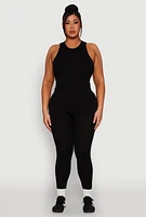 Womens Plus Size High Waisted Greek Key Side Stripe Leggings, Black, Size 1X-2X