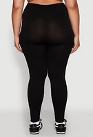 Womens Plus Size Triangle Rhinestone Seamless Leggings, Black, Size 2X-3X
