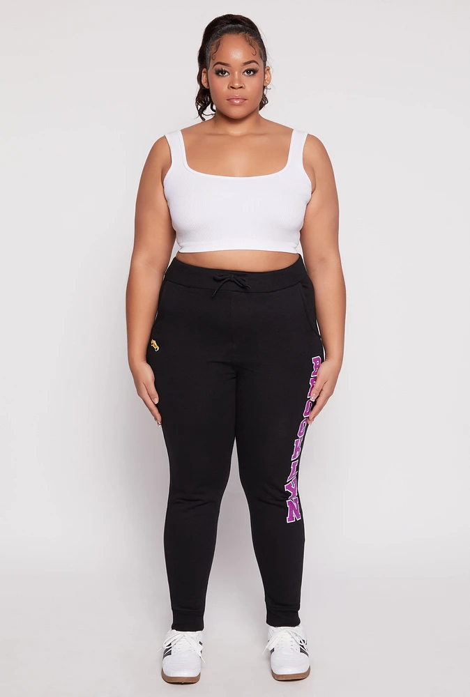 Womens Plus Size Brooklyn Joggers, Black, Size 1X
