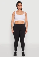 Womens Plus High Waisted Cell Phone Pocket Leggings, 1X