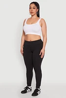 Womens Plus High Waisted Cell Phone Pocket Leggings, 1X