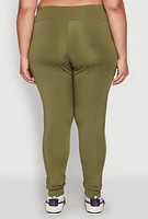 Womens Plus Size High Waisted Cell Phone Pocket Leggings, Green, Size 2X