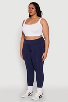 Womens Plus High Waisted Cell Phone Pocket Leggings, 3X