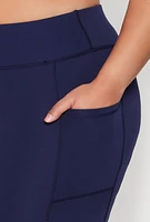 Womens Plus High Waisted Cell Phone Pocket Leggings, 3X