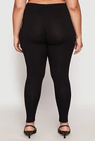 Womens Plus Size High Waisted Leggings, Black, Size 3X