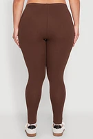 Womens Plus Size High Waisted Leggings, Brown, Size 3X
