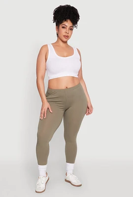 Womens Plus High Waisted Leggings,
