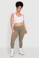 Womens Plus High Waisted Leggings,