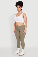 Womens Plus High Waisted Leggings,
