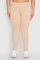 Womens Plus Side Pocket High Waisted Leggings,