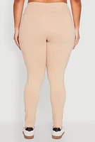 Womens Plus Side Pocket High Waisted Leggings,