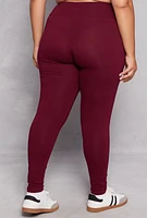 Womens Plus Basic Waistband High Waist Leggings, 2X