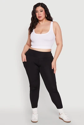 Womens Plus Side Pocket Leggings,