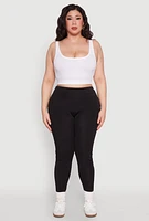Womens Plus Side Pocket Leggings,