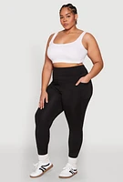 Womens Plus Cell Phone Pocket Leggings,