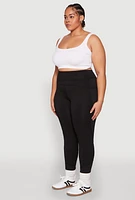 Womens Plus Cell Phone Pocket Leggings,