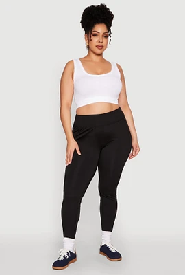 Womens Plus Side Zip Pocket Leggings,