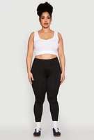 Womens Plus Side Zip Pocket Leggings,