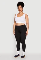 Womens Plus Side Zip Pocket Leggings,
