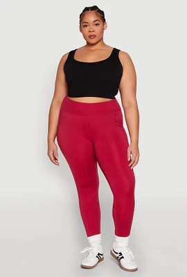 Womens Plus Side Zip Pocket Leggings,