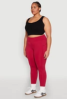Womens Plus Side Zip Pocket Leggings, 2X