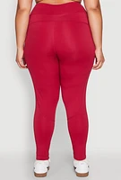 Womens Plus Side Zip Pocket Leggings, 2X