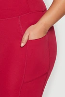 Womens Plus Side Zip Pocket Leggings, 2X