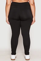 Womens Plus Side Pocket High Waist Active Leggings,