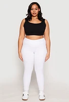 Womens Plus Side Pocket High Waist Active Leggings,