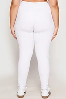 Womens Plus Side Pocket High Waist Active Leggings,