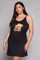 Womens Plus Love You Beary Much Nightgown with Robe,