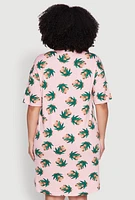 Womens Plus Size Dont Care Bear Graphic Sleepshirt, Multi, Size 1X