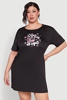 Womens Plus Play All Day Sleep Night Nightgown,