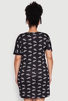 Womens Plus Above Queen Graphic Sleepshirt, 2X